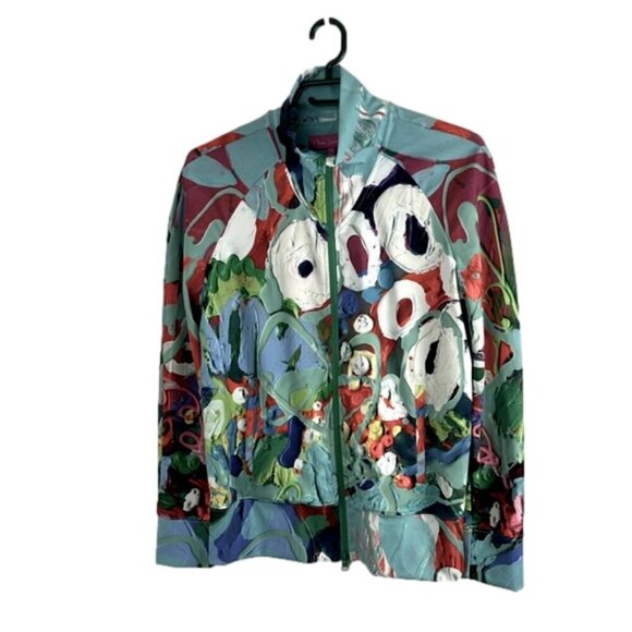 Claire Desjardins Wearable Abstract Art Light Jacket - Picture 1 of 6
